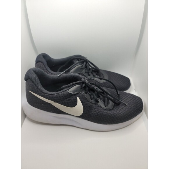 Nike TANJUN Men's Black White DJ6258-003 Lace Up Athletic Mesh Running Sneakers - Picture 4 of 10